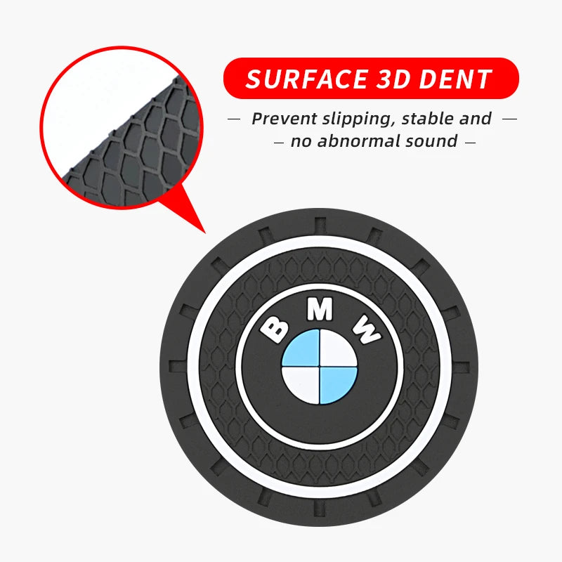 Car Water Cup Pad Rubber Mat For BMW E90 E60 E71 F30 F20 F10 E87 E92 E91 X1 X3Holder Coaster Auto Interior Anti-skid Cup Holders