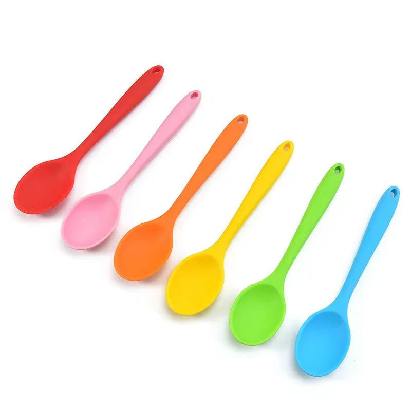 Mini Silicone Tableware Silicone Kitchenware Cooking Spoon Spatula Small Spoon Small Dense More Seasoned Soup