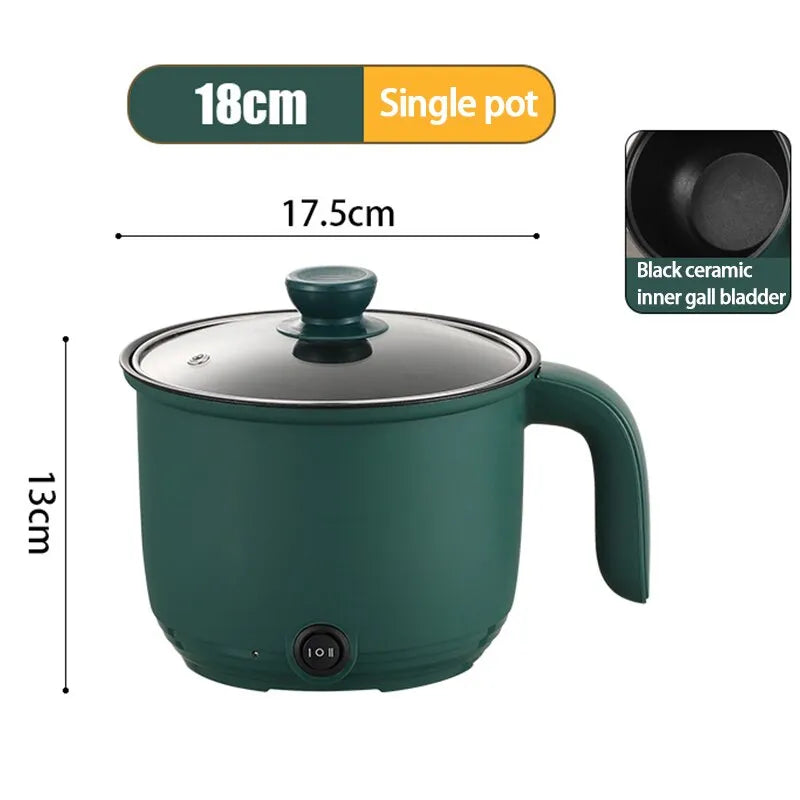 1.5L Capacity Mini Home Cooking Pot Multifunctional Rice Cooker Non Stick Pan Safety Material Potable Stockpot Utility Electrice