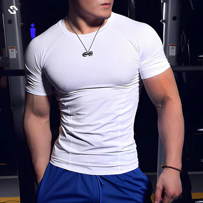 Summer 2022 Gym T-Shirt Sports T-Shirt Men's Fast Running T-Shirt Men's Sports Training T-Shirt Fitness Top T-Shirt