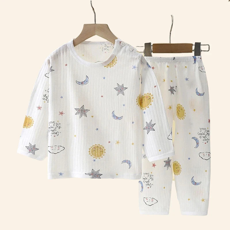 Children Sets Cotton Kids Clothes Long/Short Sleeve Home Sleepwear Children's Clothing Boy Girl Autumn winter Tops Pants Suits