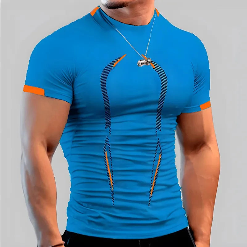 3Pcs Men's Fashion T-Shirt Summer Quick-Drying Casual Comfortable Sports Gym Sportswear Breathable Multicolor Shirt Size S-8XL