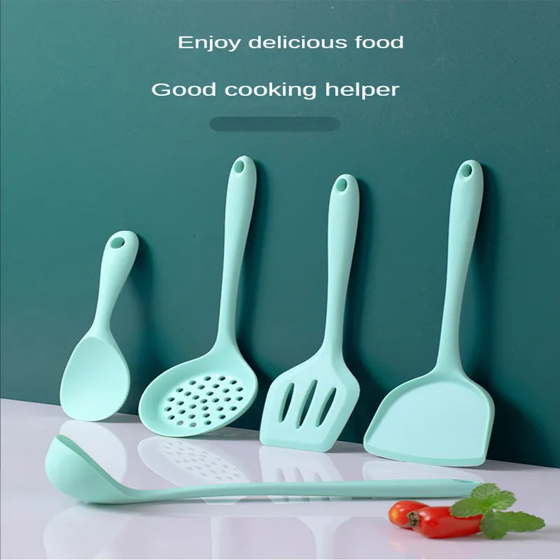 Silicone Kitchenware Non-sticky Cooking Tool Spatula Shovel Soup Cookware Utensil Kitchen Cookware