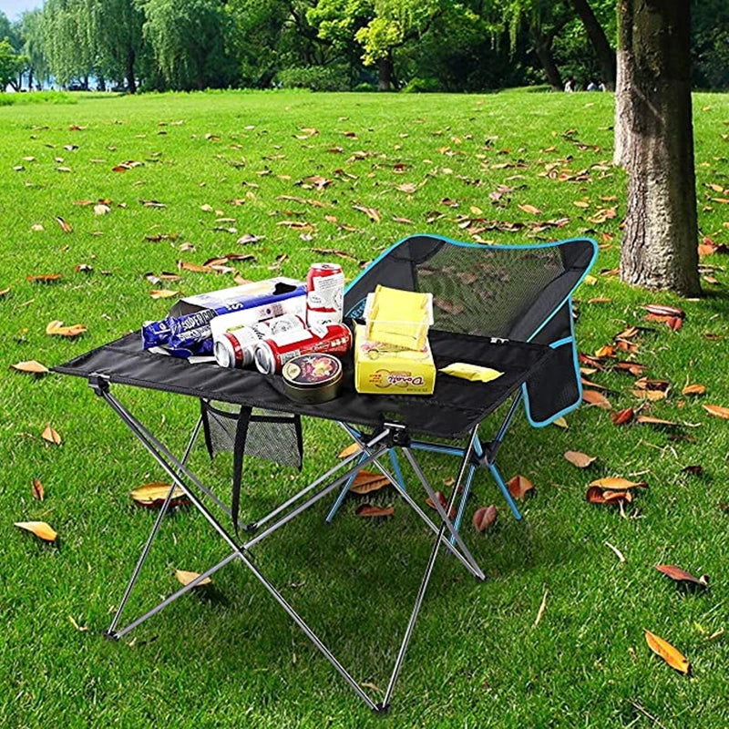 Ultralight Portable Folding Camping Table Compact Roll Up Tables with Carrying Bag for Outdoor Camping Hiking Picnic