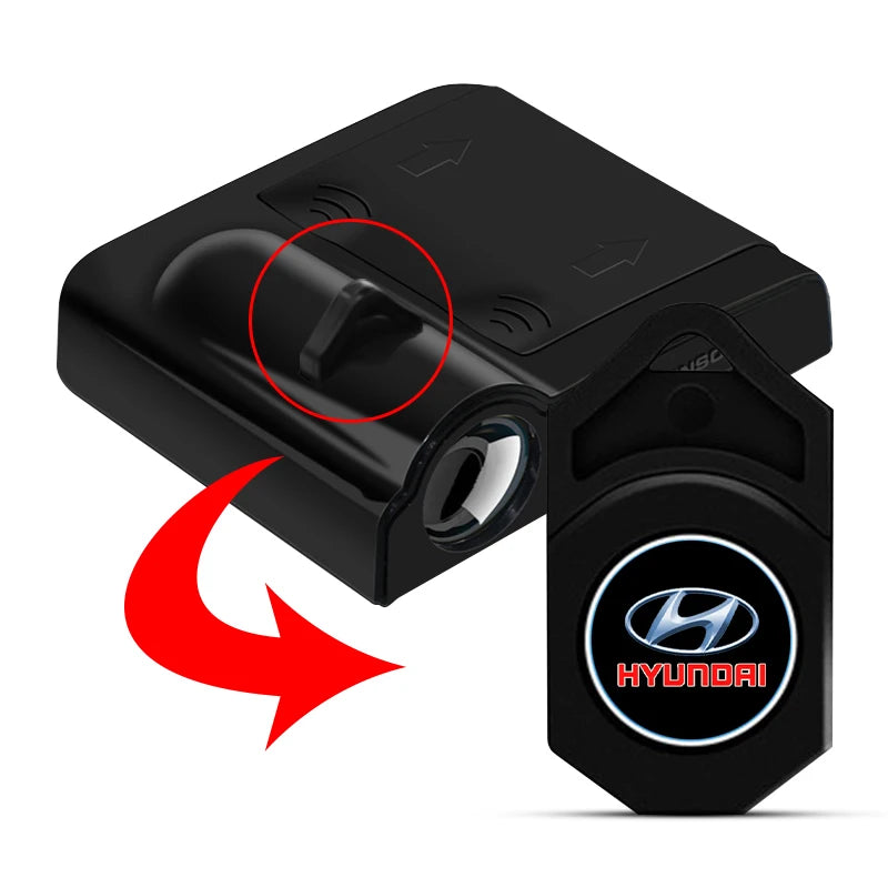 Car Logo Wireless Courtesy Car Door Projector LED Shadow Lights Lamp Car Accessories For Hyundai Tucson I30 Creta Ix35 I40 IX20