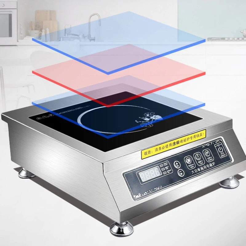 High-power Commercial Induction Electric Cooker 4200 Watt Industrial Hotel Canteen Flat Commercial Induction Soup Stove Hotpot