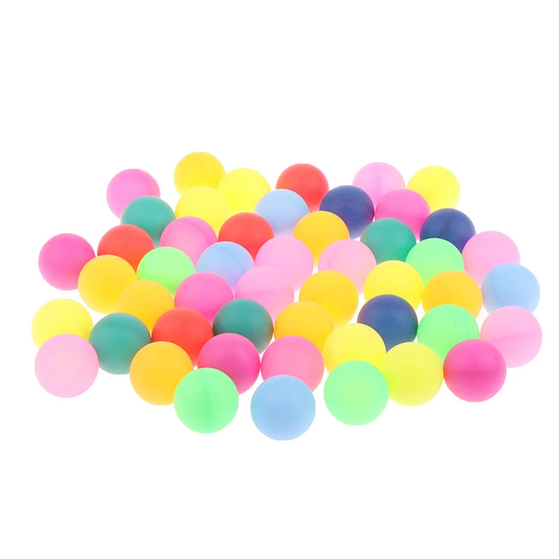 New 50Pcs Entertainment Table Tennis Balls,40MM Colorful Ping Pong Balls for Game Advertising,Entertainment, Game Accessory