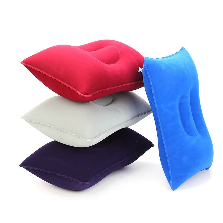 Pillow Core U-shaped Pillow Nylon Sleep Pillow Outdoor Travel Inflatable Pillow Backrest Airplane Head Rest Support Home Textile