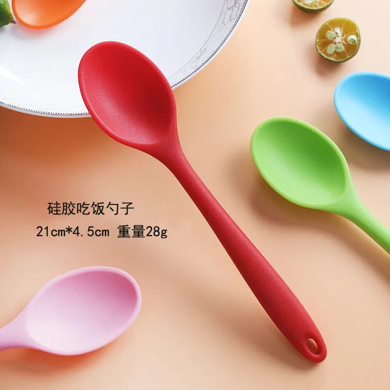 Mini Silicone Tableware Silicone Kitchenware Cooking Spoon Spatula Small Spoon Small Dense More Seasoned Soup