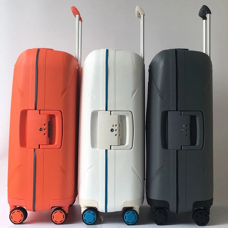 Luxury 100% PP Anti-scraping Rolling Luggage Spinner Ultra Light Travel Suitcase Hardside Luggage 20