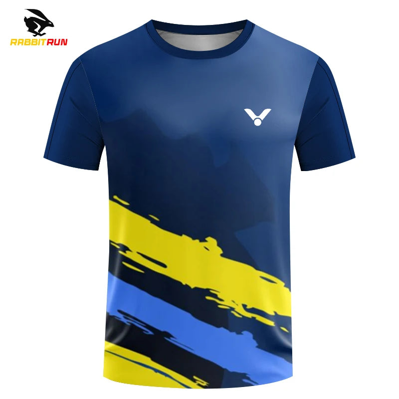 Men's T Shirt Summer Outdoor Sports Fitness Short-sleeved Fashion O-neck Oversized T-Shirt badminton Table tennis Run Top