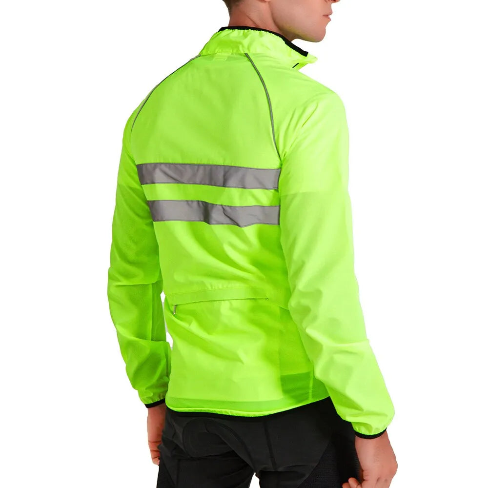 Men Cycling Windbreaker Long Jersey Lightweight Windproof Jacket Water Repellent Bicycle MTB Road Bike Clothing