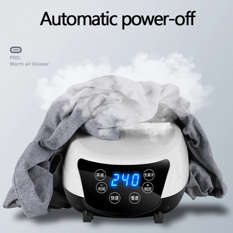 Electric Clothes Dryer Portable Quickly Drying Clothes Shoes Negative ion Heater Dryer Machine Warm Air Remote Control 220V