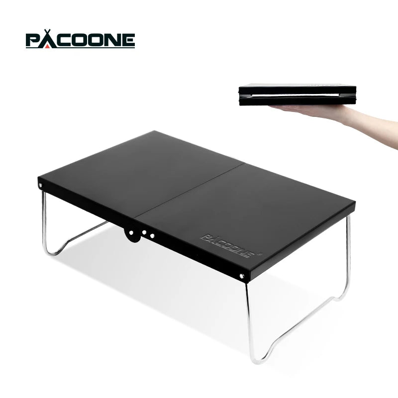 PACOONE Folding Table Outdoor Camping Ultralight Tables Hiking Aluminum Table Picnic Portable Mini Coffee Small Teatable BBQ