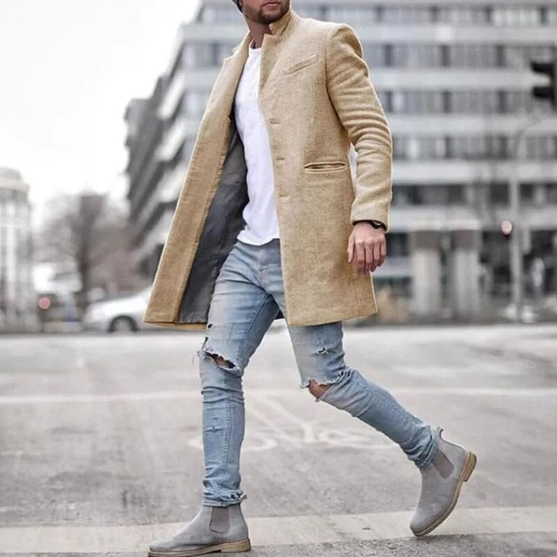 Men's Long Coat Jacket for Winter