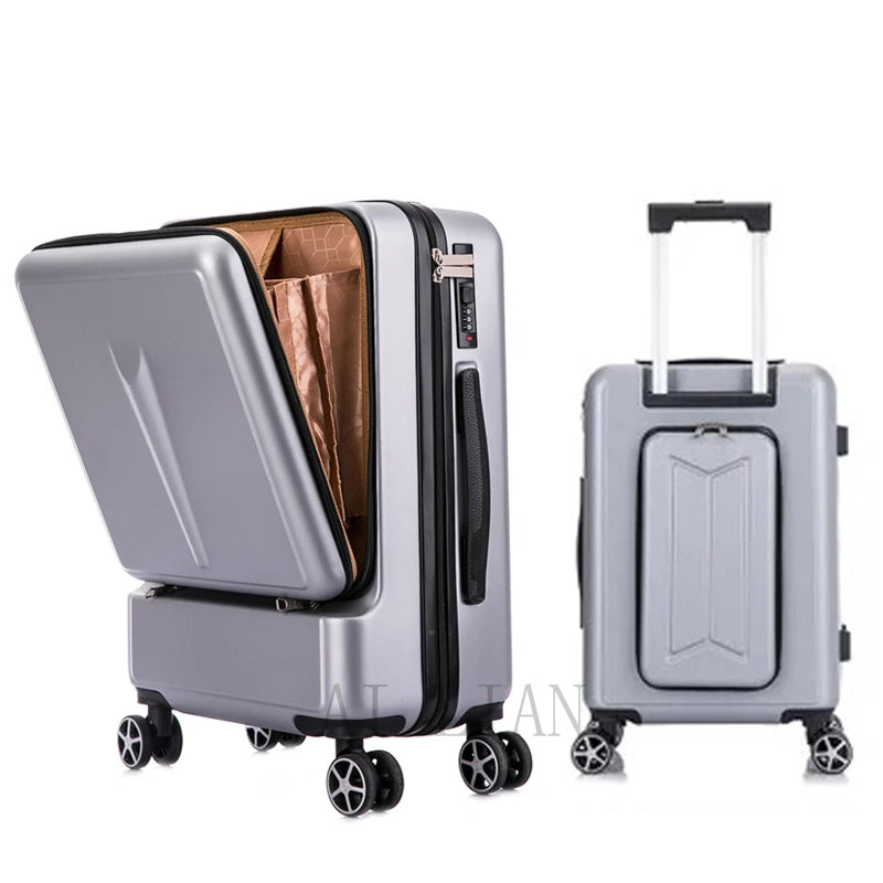 Travel Suit rolling Luggage wheel Trolley women fashion Box men Valise with laptop bag 20'' carry ons