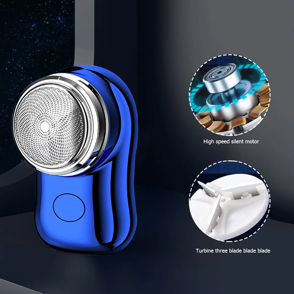 Mini Electric Shaver Knife USB Rechargeable Portable Electronic Shaver Lightweight Low Noise Accessories for Home Hotel Trips