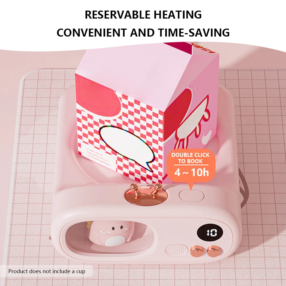 Cute Cup Warmer Smart Heat Beverage Mug Mat Keep Drink Warm Heater Digital Display Appointment heating 110-220V 45/55/75°