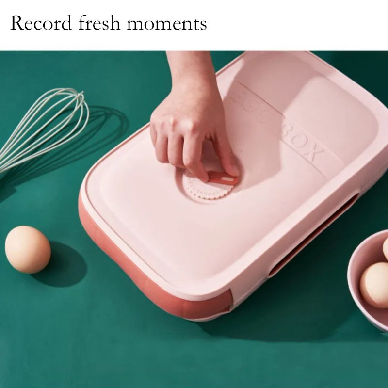 Egg Storage Box Kitchen Drawer Type Egg Storage Refrigerator Storage Box Fresh Keeping Box Dumpling Box Household Eggs Holder