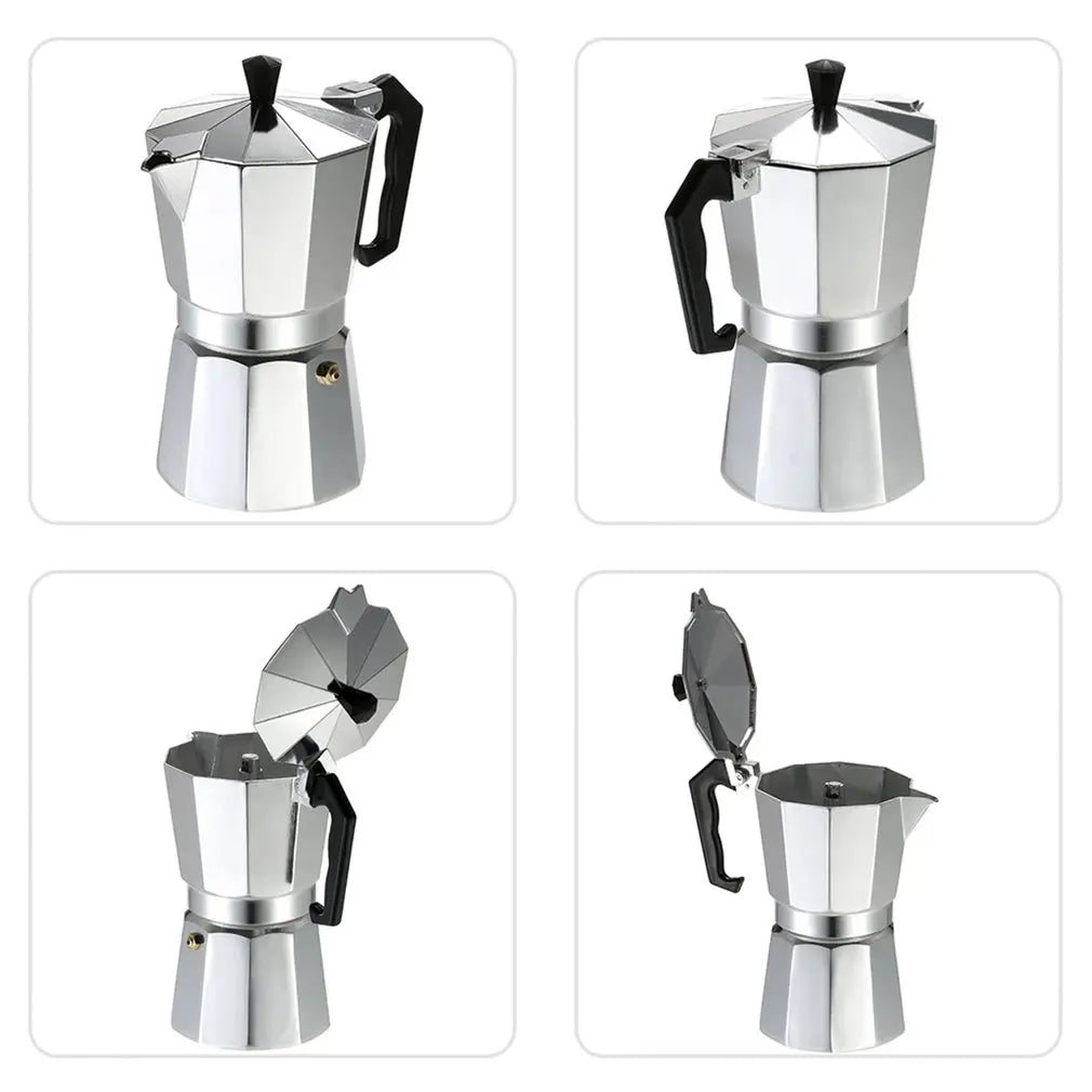 Aluminum Coffee Pot 3Cup/6Cup/9Cup/12Cup Coffee Maker Espresso Percolator Stovetop Mocha Pot Electric Stove