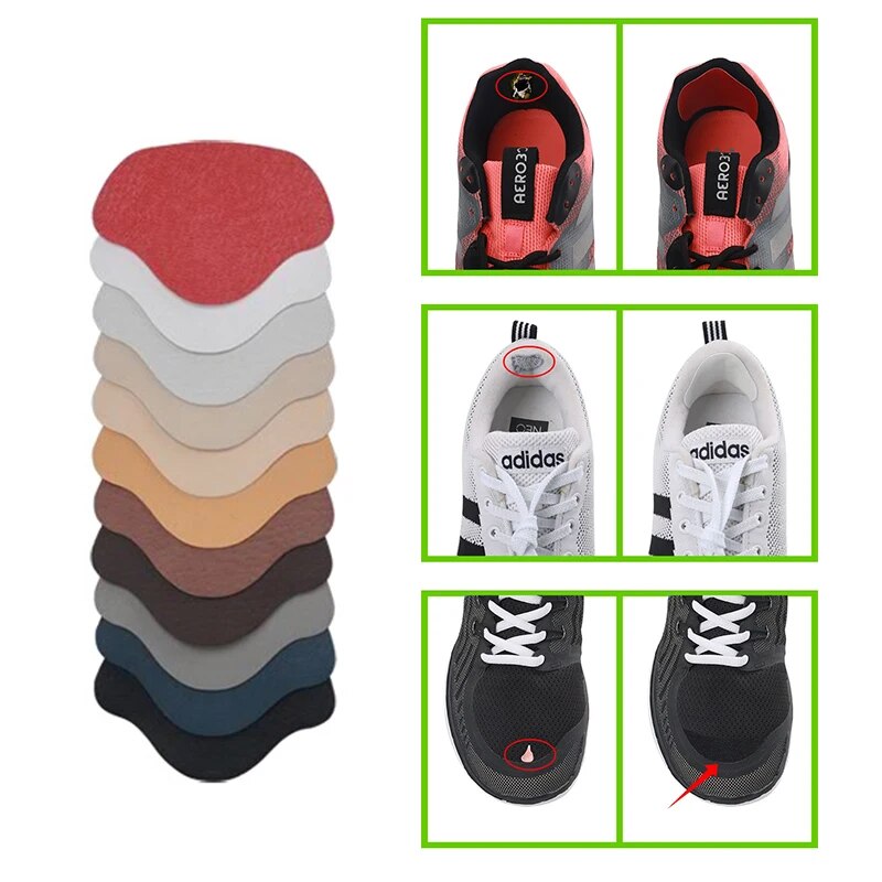 4-16PC Shoe Patch Vamp Repair Sticker Subsidy Sticky Shoe Insoles Heel Protector Heel Hole Repair Lined Anti-Wear Heel Foot Care