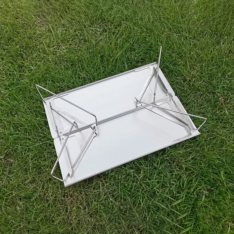 PACOONE Mini Folding Table Portable Pop-Up Outdoor Picnic Table Ultralight Aluminum Alloy Tea Coffee Table for Family Camping