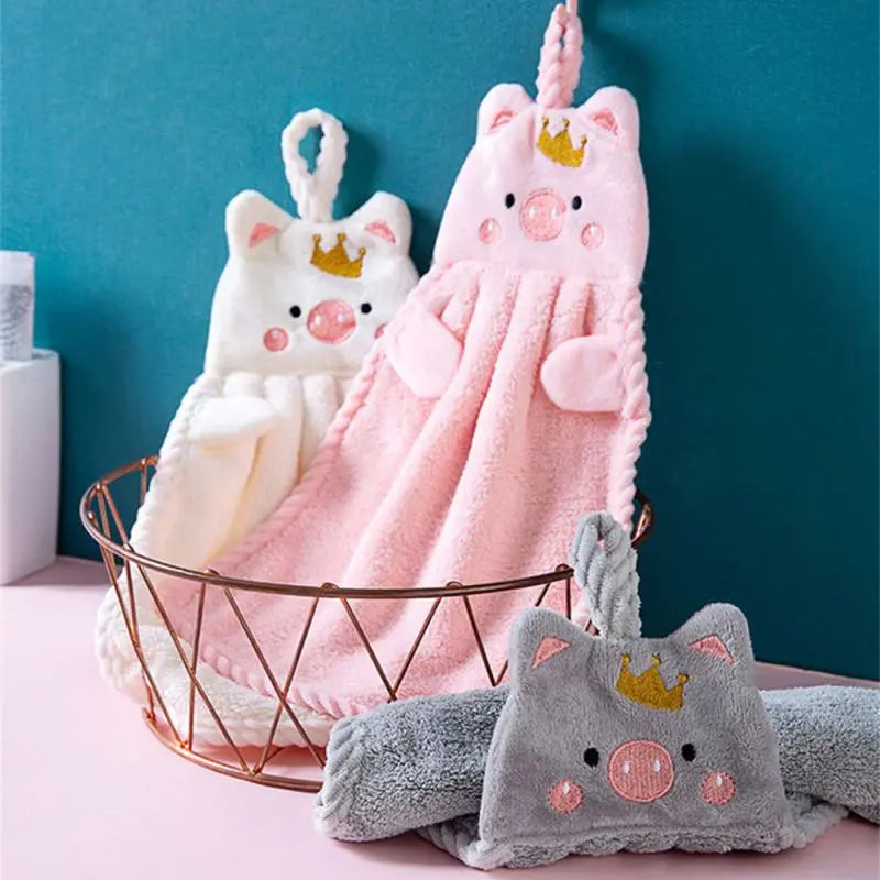 Cute Hand Towels Kitchen Bathroom Hand Towel Super Absorbent Microfiber Kitchen Towel High-efficiency Tableware Cleaning Towel