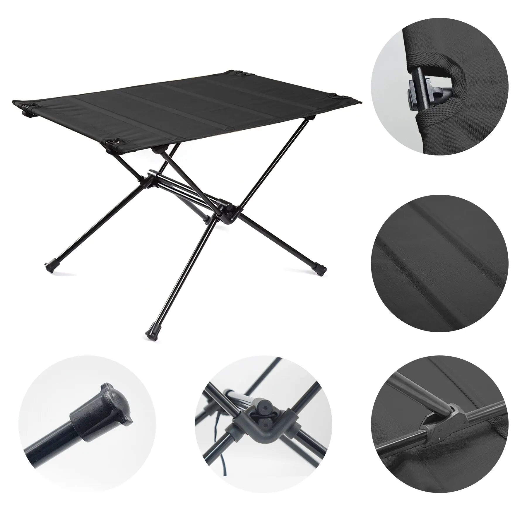 Collection WESTTUNE Camping Folding Table Lightweight 1680D Oxford Roll-Up Table Portable Aluminum Alloy Tourist