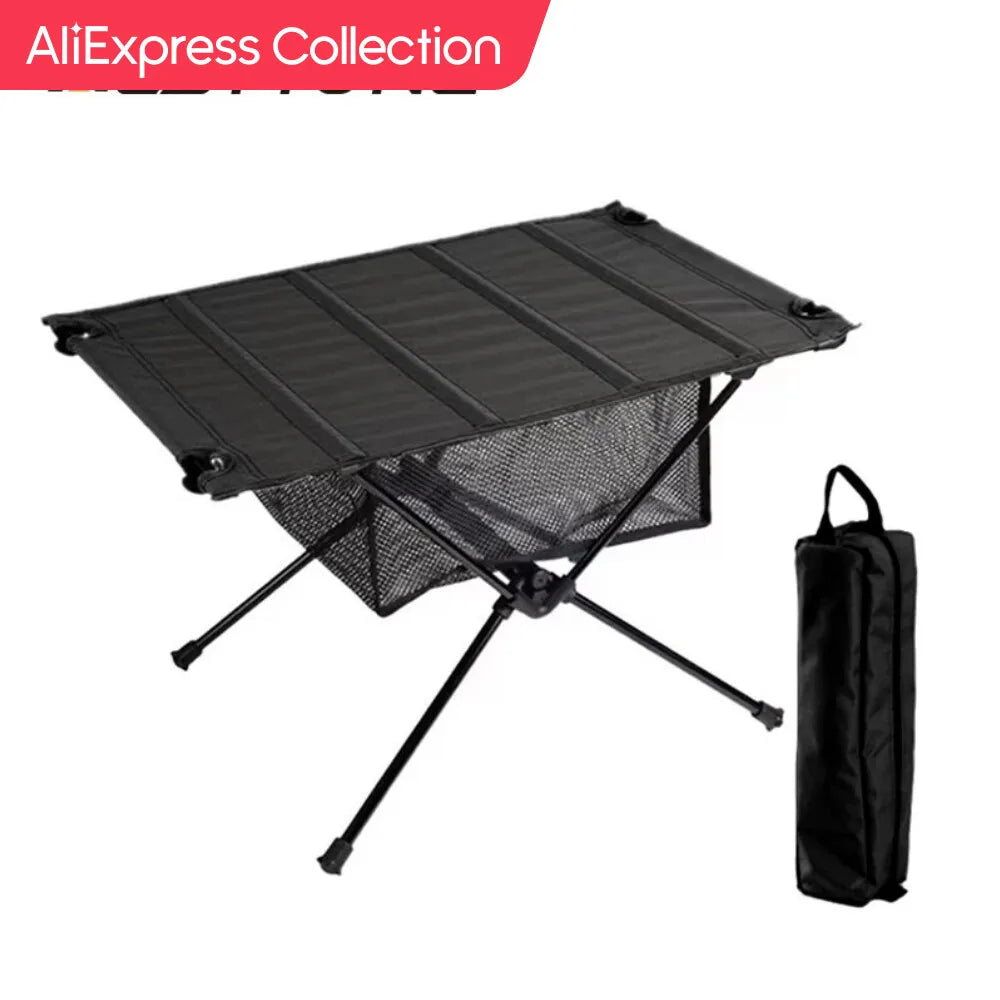 Collection WESTTUNE Camping Folding Table Lightweight 1680D Oxford Roll-Up Table Portable Aluminum Alloy Tourist