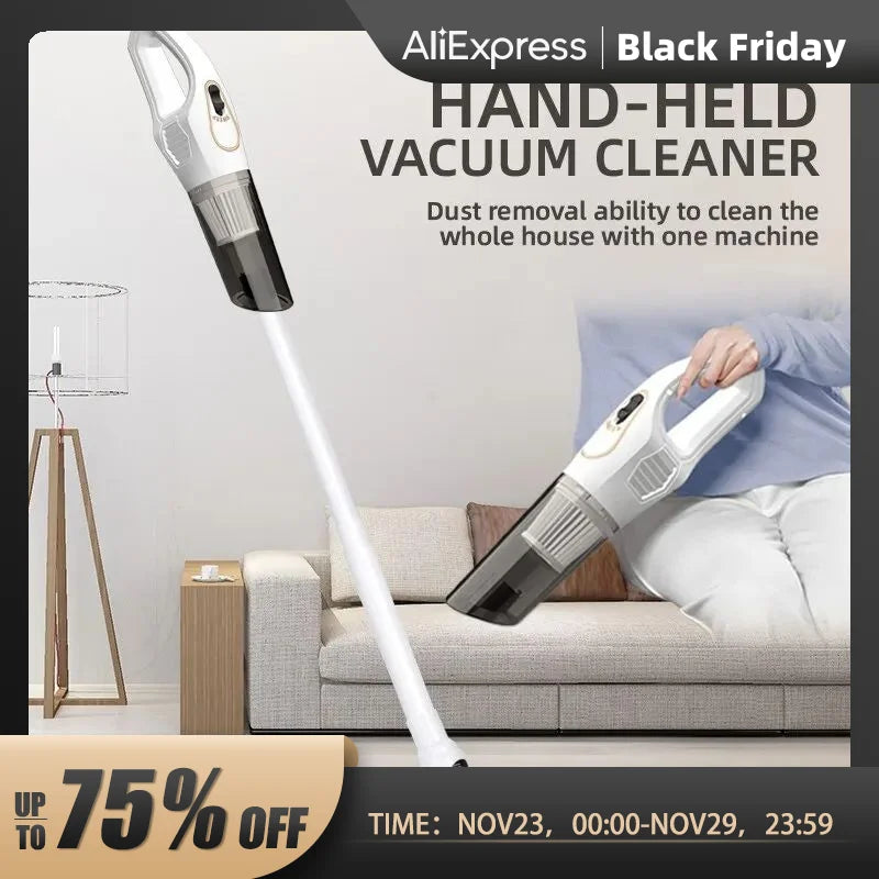 Household Home Car Wireless Handheld Electric Dust Cleaning Vaccum Hand Held Sweeper Vacuum Cleaner Home Rechargeable