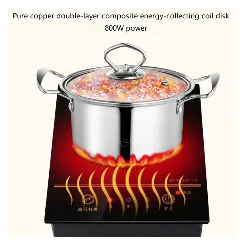 Electric Induction Cooker Boiler Waterproof Stir-Fry Cooking Plate Intelligent Hot Pot Stove Cooktop Burner Cooking Machine