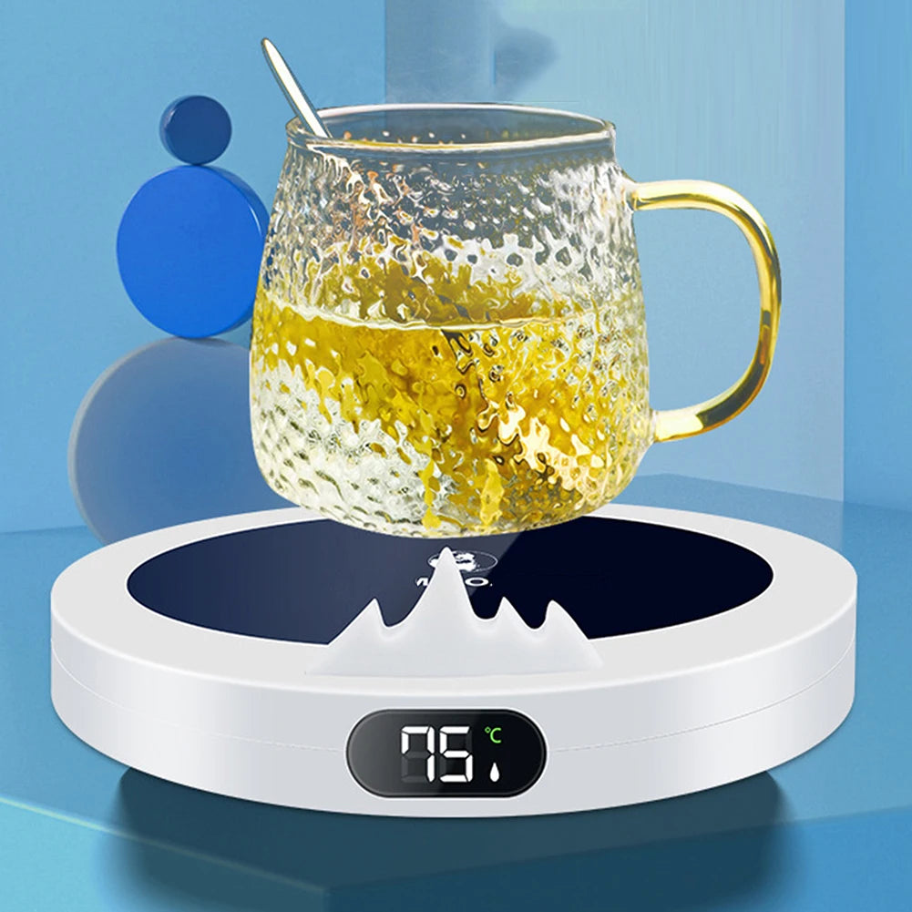 DC 5V USB Coffee Mug Cup Warmer Milk Tea Water Cup Heating Electric Touch Pad Temperature Adjustable Hot Tea Maker Heater Warmer