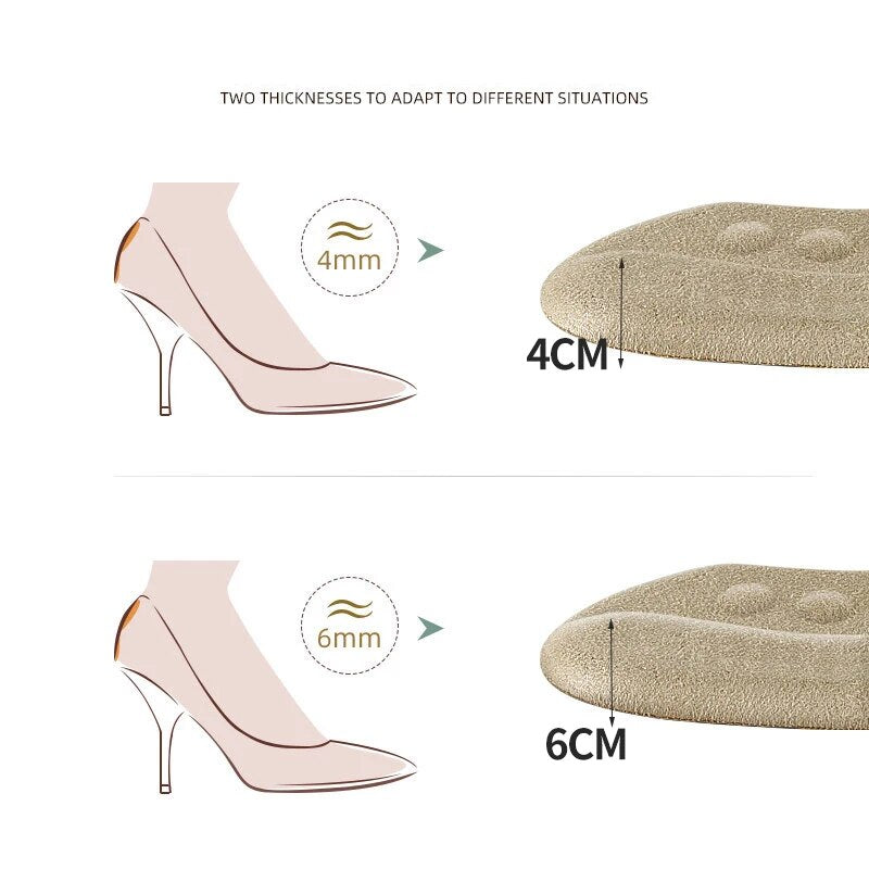 Heel Insoles Patch Women Men Anti-wear Cushion Pads for Shoes High Heel Feet Care Adjust Sizie Adhesive Sponge Heel Stickers