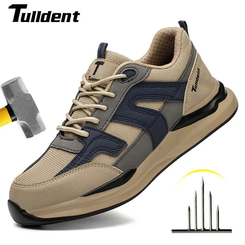 Summer Air Cushion Work Safety Shoes For Men Women Breathable Work Sneakers Steel Toe Shoes Anti-puncture Safety Protective Shoe