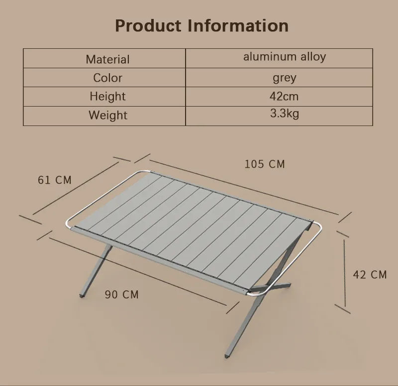 Outdoor Aluminum alloy IGT Table Portable Telescopic Camping Table With Gas Stove Teaism Tray Grill Equipment