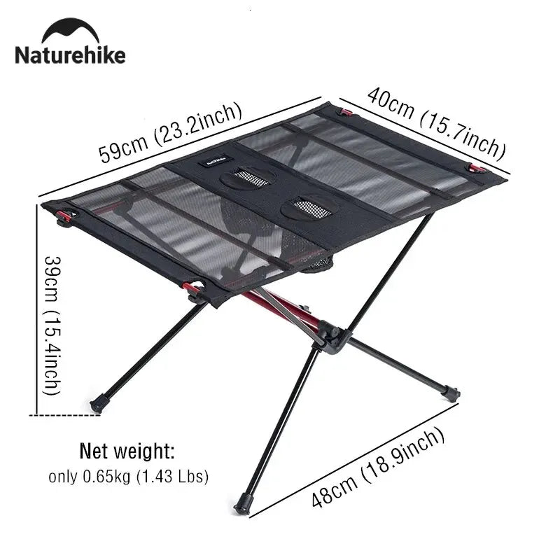 Naturehike Camping Folding Table Ultralight Portable Water Cup Table Nylon Waterproof Desk Coffee Table Picnic Fishing Table