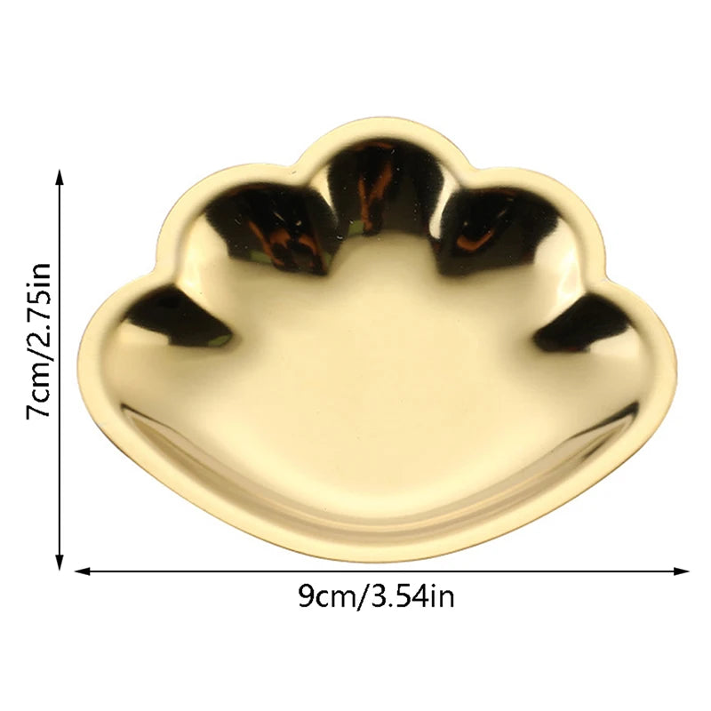 Stainless Steel Nordic Style Gold Dining Dessert Plate Nut Fruit Cake Tray Snack Kitchen Plate Western Steak Dish Towel Tray