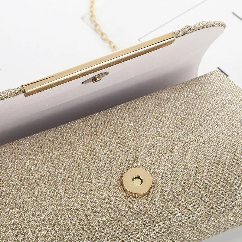 Women Evening Bag Chain Clutch Luxury Design Ladies Shoulder Crossbody 2023 New Korean Fashion Wedding Bag Wallet Party Handbag