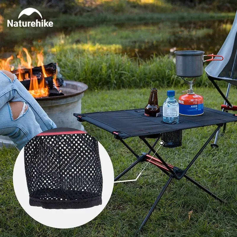 Naturehike Camping Folding Table Ultralight Portable Water Cup Table Nylon Waterproof Desk Coffee Table Picnic Fishing Table