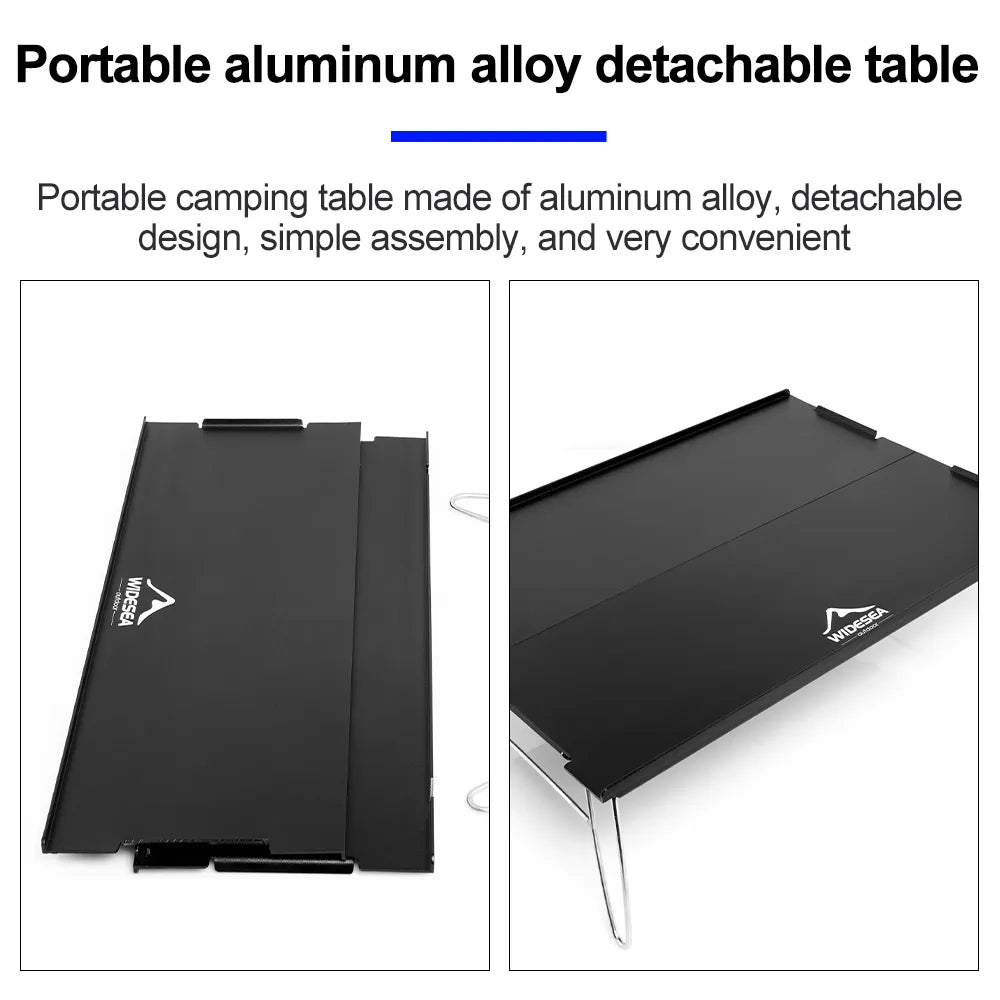 Widesea Camping Foldable Table Outdoor Ultra Light Desk for Climbing Fishing Picnic Equipment Supplies Tourism