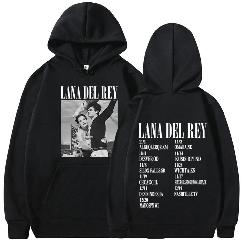 Singer Lana Del Rey Lust for Life Tour Music Album poster prints Pullover Hooded Men Women Sweatshirts Unisex Hoodie Streetwear