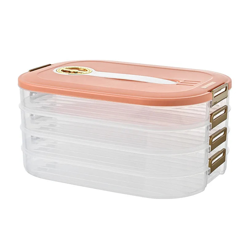 Home Frozen Dumpling Storage Box Multi-Layer Freezer Food Storage Container Case Refrigerator Special Fresh-Keeping Frozen Box