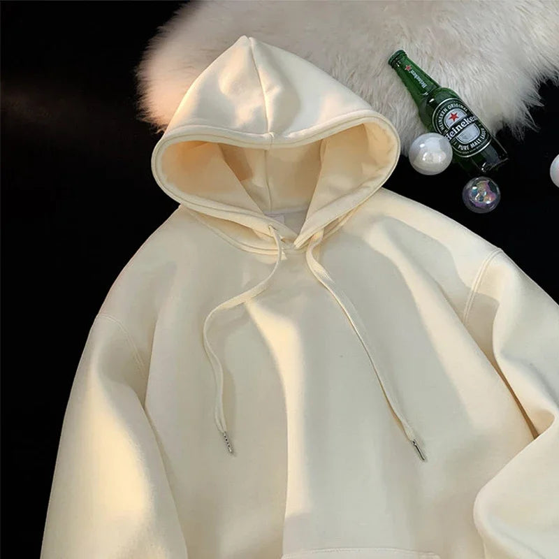 LEGIBLE 2024 New Oversize Hoodies Women pulovers Hooded Cotton Thicken Warm Loose Hoodie Women Sweatshirts Female