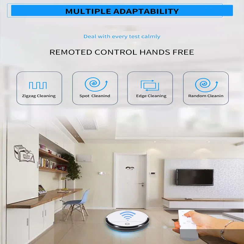 Sweeping Robot Vacuum Cleaner Automatic Recharging Remote Control Suction Drag Home Appliance Dry Wet Wireless Vacuum Cleaner