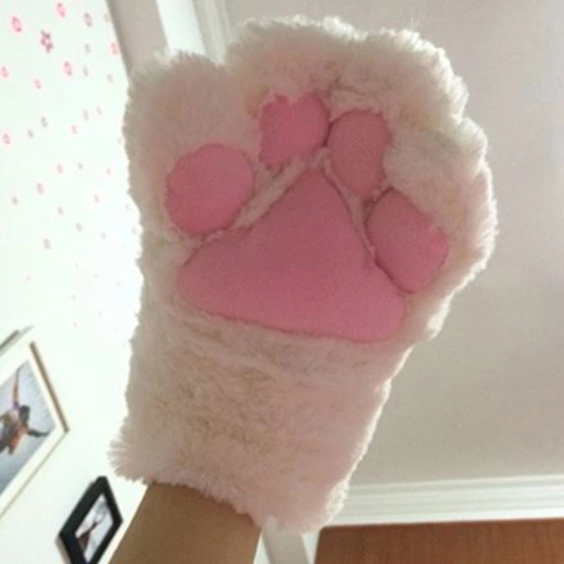 3d silicone cat paw gloves socks socks cute kitten fingerless gloves pawpads gloves female girls christmas halloween cosplay