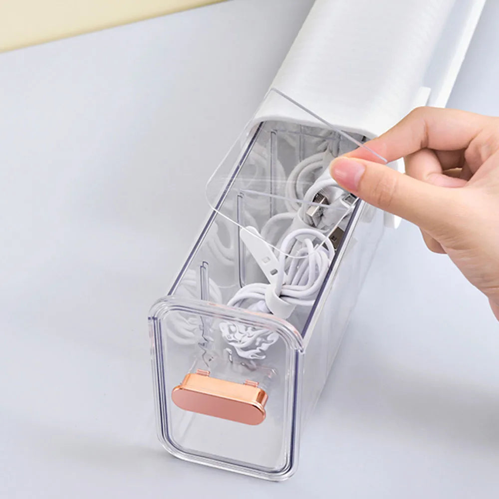 wall-mounted Data cable storage box charging cable storage artifact one thing three-purpose underwear socks seasoning organizer