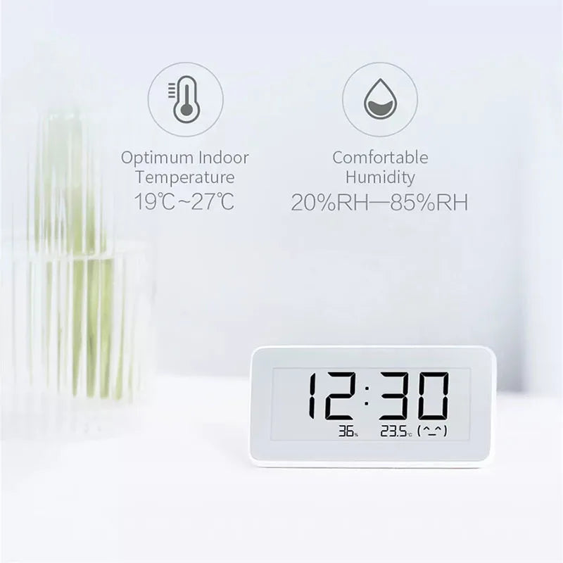 Xiaomi Mijia Hygrometer Pro BT4.0 Wireless Smart Electric Digital Clock Indoor Hygrometer Home E-ink Temperature Measuring Tools