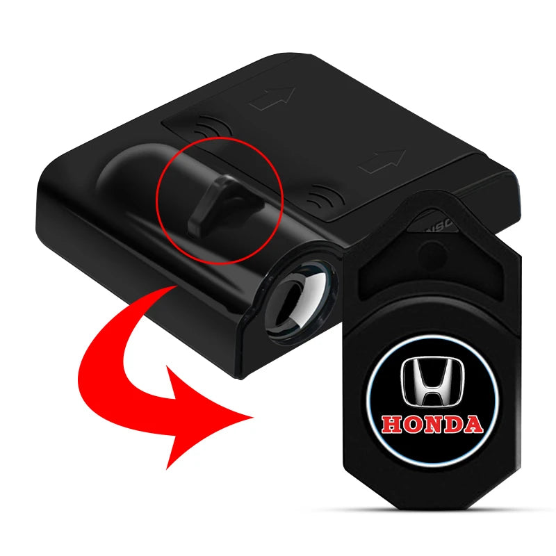 Car Logo Wireless Courtesy Car Door Projector LED Shadow Lights Lamp Car Accessories For Honda Civic XR-V HR-V Accord Odyssey