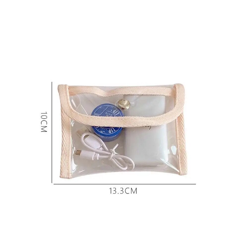 Sweet For Girls PVC Cosmetic Bag Mini Transparent Korean Money Bag Women Coin Purse Purse Wallets Card Holder