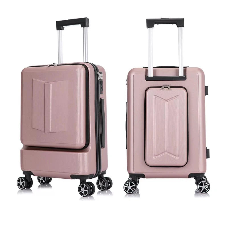 Travel Suit rolling Luggage wheel Trolley women fashion Box men Valise with laptop bag 20'' carry ons